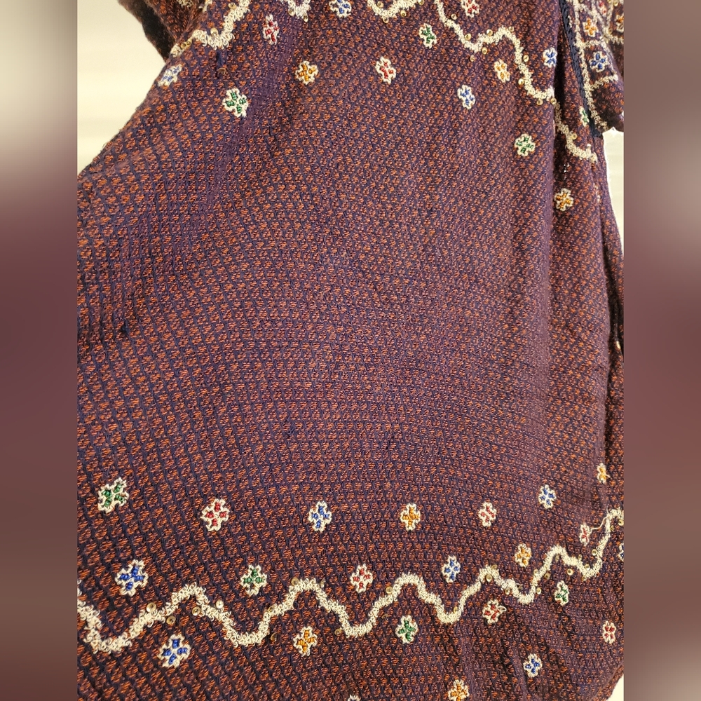 Free People in the Clouds Embroidered  Embellished Mini Dres/Tunic Size SP - Picture 5 of 10